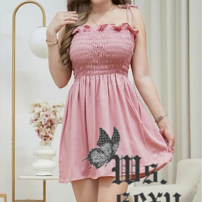 Sarwendah Mini Dress Backless Rayon Luxury